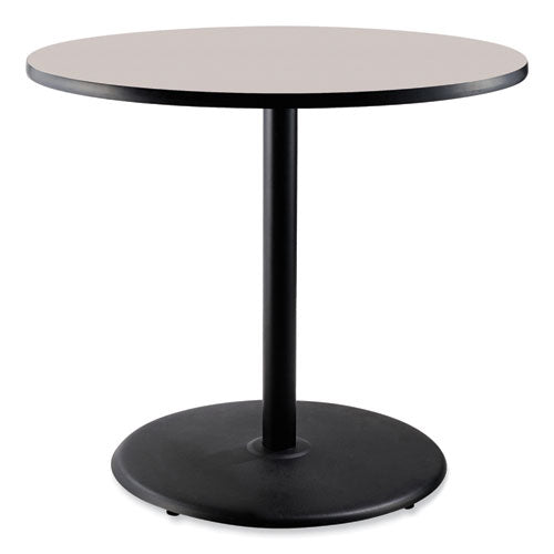 NPS Cafe Table 36" Diameterx36h Round Top/base Gray Neubula Top Black Base
