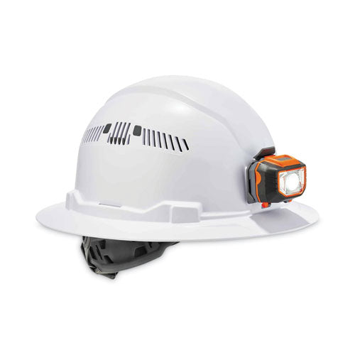 Ergodyne Skullerz 8973led Class C Hard Hat Full Brim With Led Light White