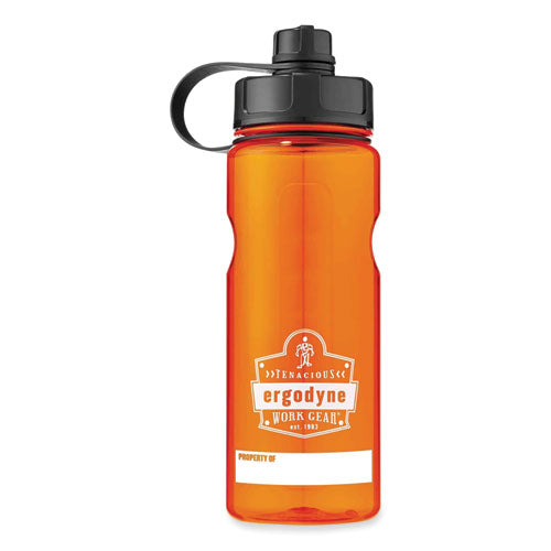 Ergodyne Chill-its 5151 Plastic Wide Mouth Water Bottle 34 Oz Orange
