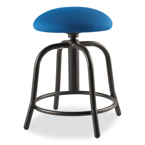 NPS 6800 Series Height Adj Fabric Padded Seat Stool Support 300lb 18"-25" Ht Cobalt Blue Seat/black Baseships In 1-3 Bus Days