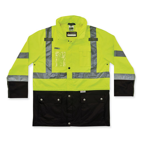 Ergodyne Glowear 8386 Class 3 Hi-vis Outer Shell Jacket Polyester X-large Lime