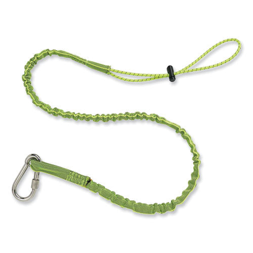 Ergodyne Squids 3101 Lanyard W/stainless Steel Carabiner+cinch-loop 15 Lb Max Work Cap 35" To 45" Lime