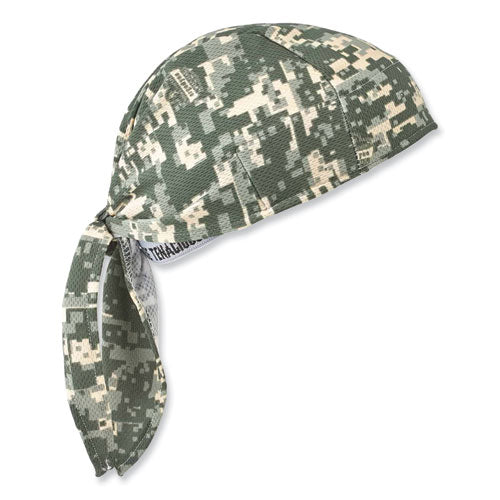 Ergodyne Chill-its 6615 High-perform Bandana Doo Rag With Terry Cloth Sweatband One Size Fits Most Camo