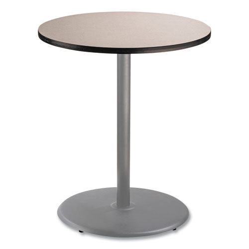 NPS Cafe Table 36" Diameterx42h Round Top/base Gray Nebula Top Gray Base