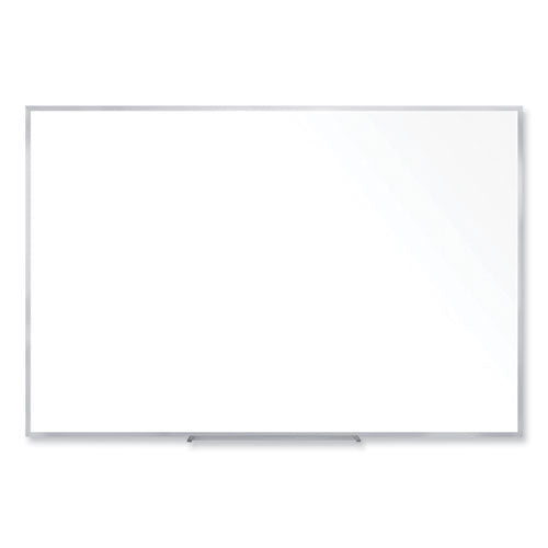 Ghent Non-magnetic Whiteboard With Aluminum Frame 72.63x48.47 White Surface Satin Aluminum Frame