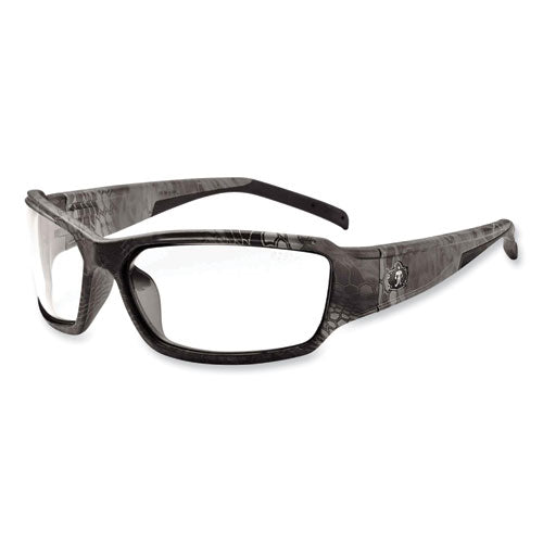 Ergodyne Skullerz Thor Safety Glasses Kryptek Tyhpon Nylon Impact Frame Clear Polycarbonate Lens