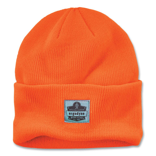 Ergodyne N-ferno 6806 Cuffed Rib Knit Winter Hat One Size Fits Most Orange