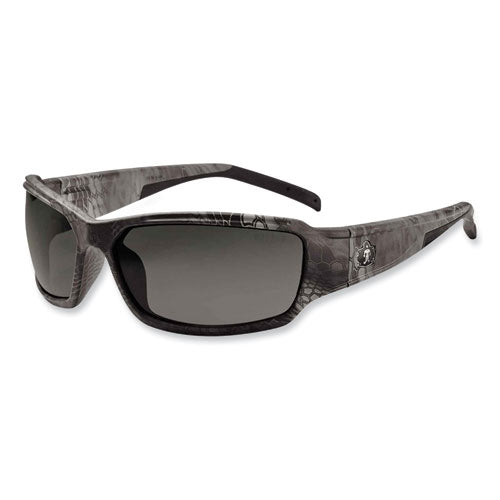 Ergodyne Skullerz Thor Safety Glasses Kryptek Tyhpon Nylon Impact Frame Polarized Smoke Polycarb Lens