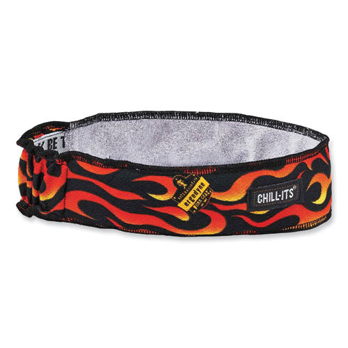 Ergodyne Chill-its 6605 High-performance Terry Cloth Sweatband Cotton Terry Cloth One Size Flames