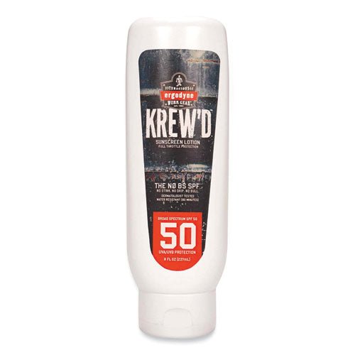 Ergodyne Krewd 6351 Spf 50 Sunscreen Lotion 8 Oz Bottle