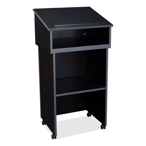 Oklahoma Sound Tabletop Lectern And Av Cart/lectern Base 23.75x19.87x47.5 Black