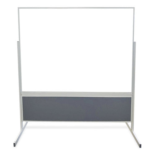 Ghent Double-sided Magnetic Porcelain Whiteboard Caramel Vinyl Tackboard W/aluminum Frame 50.5x72.88