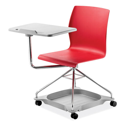 NPS Cogo Mobile Tablet Chair Supports Up To 440 Lb 18.75" Seat Height Red Seat/back Chrome Frame