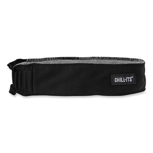 Ergodyne Chill-its 6605 High-perform Terry Cloth Sweatband Cotton Terry Cloth One Size Fits Most Black