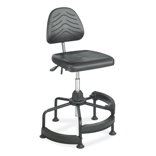 Safco Task Master Deluxe Industrial Chair Supports Up To 250 Lb 17" To 35" Seat Height Black