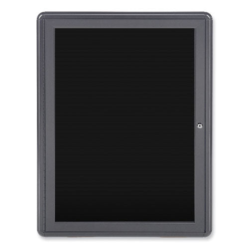 Ghent Enclosed Letterboard 24.13x33.75 Gray Powder-coated Aluminum Frame