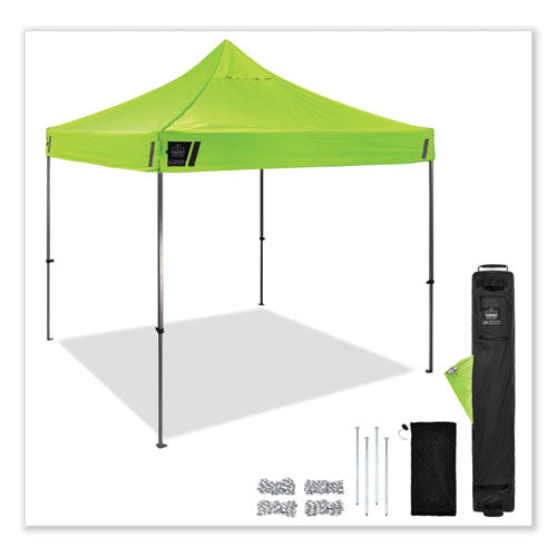 Ergodyne Shax 6000 Heavy-duty Pop-up Tent Single Skin 10 Ftx10 Ft Polyester/steel Lime