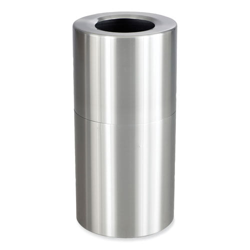 Safco Single Recycling Receptacle 20 Gal Steel Brushed Aluminum