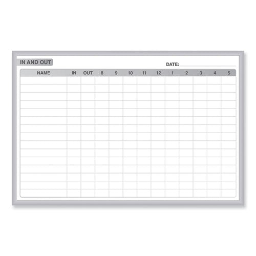 Ghent In/out Magnetic Whiteboard 36x24 White/gray Surface Satin Aluminum Frame