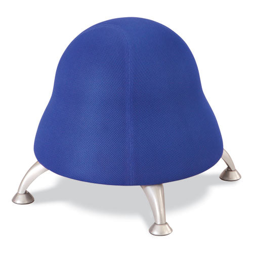 Safco Runtz Ball Chair Backless Supports Up To 250 Lb Blue Fabric Seat Silver Base