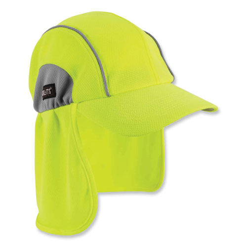 Ergodyne Chill-its 6650 High-performance Hat Plus Neck Shade Polyester One Size Fits Most Lime