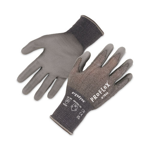 Ergodyne Proflex 7044 Ansi A4 Pu Coated Cr Gloves Gray 2x-large Pair