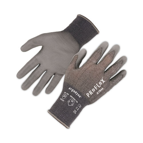 Ergodyne Proflex 7044 Ansi A4 Pu Coated Cr Gloves Gray Large Pair