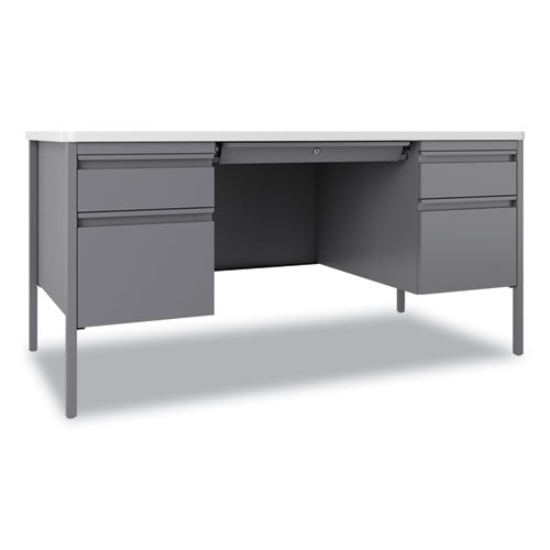 Hirsh Industries Teachers Pedestal Desks Left And Right-hand Pedestals: Box/file Drawer Format 60"x30"x29.5" White/platinum