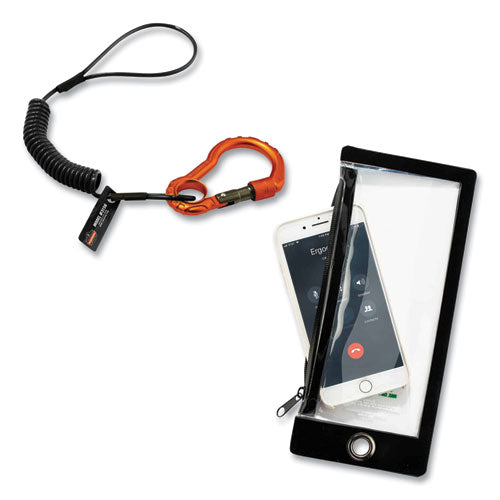 Ergodyne Squids 3195 Cell Phone Tool Tethering Kit 1 Lb Max Working Capacity 12" To 48" Black/orange