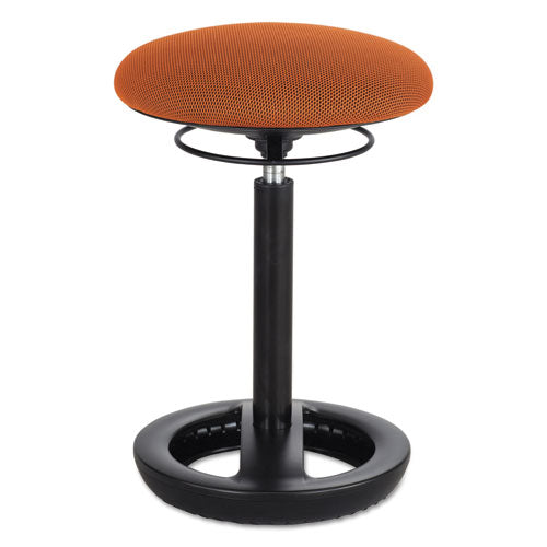 Safco Twixt Desk Height Ergonomic Stool Supports Up To 250 Lb 22.5" High Orange Seat Black Base