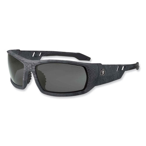 Ergodyne Skullerz Odin Safety Glasses Kryptek Typhon Nylon Impact Frame Smoke Polycarbonate Lens