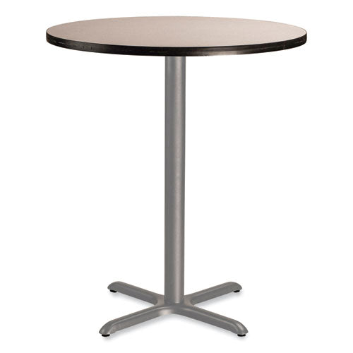 NPS Cafe Table 36" Diameterx42h Round Top/x-base Gray Nebula Top Gray Base