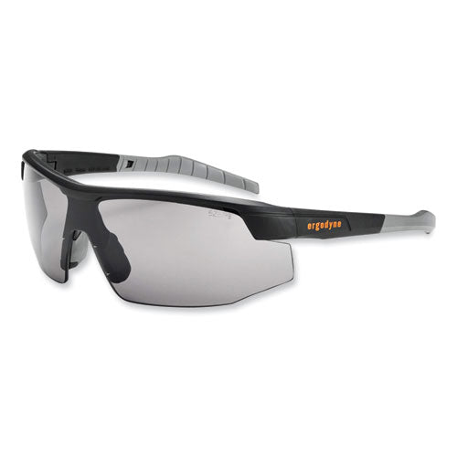 Ergodyne Skullerz Skoll Safety Glasses Matte Black Nylon Impact Frame Smoke Polycarbonate Lens