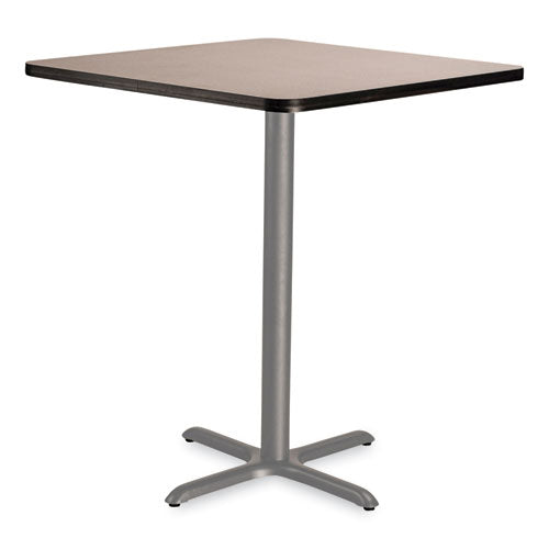 NPS Cafe Table 36wx36dx42h Square Top/x-base Gray Nebula Top Gray Base