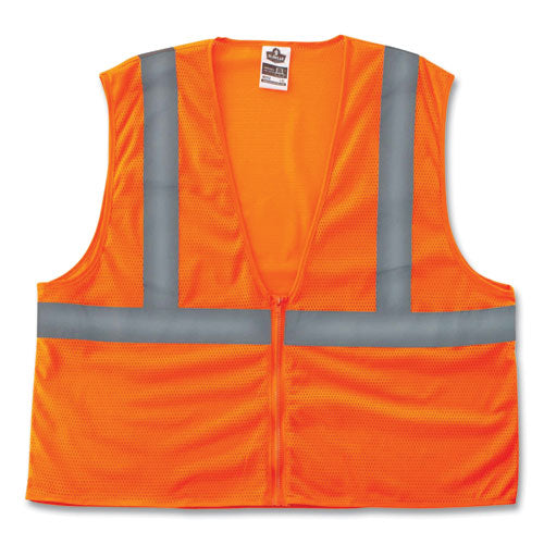 Ergodyne Glowear 8216ba Class 2 Breakaway Mesh Id Holder Vest Polyester 2x-large/3x-large Orange