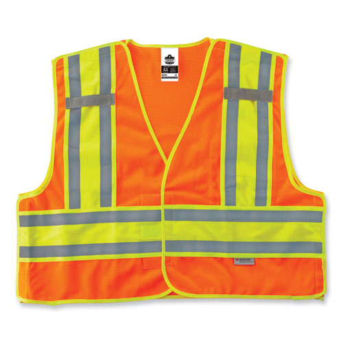 Ergodyne Glowear 8245psv Class 2 Public Safety Vest Polyester Small/medium Orange