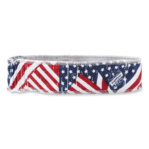 Ergodyne Chill-its 6605 High-performance Cotton Terry Cloth Sweatband One Size Stars And Stripes