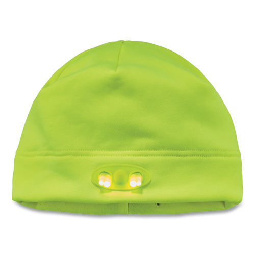 Ergodyne N-ferno 6804 Skull Cap Winter Hat With Led Lights One Size Fits Mosts Lime