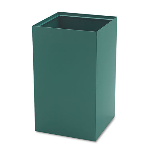 Safco Public Square Recycling Receptacles Plastic Recycling 25 Gal Steel Green