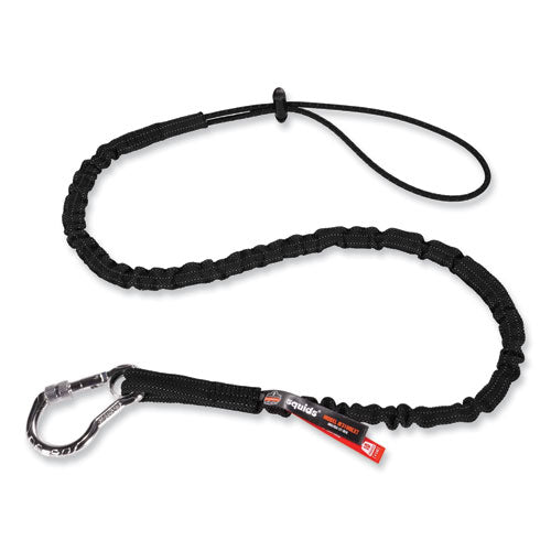 Ergodyne Squids 3100 Lanyard W/aluminum Carabiner + Cinch-loop 10 Lb Max Work Capacity 42" To 54" Black