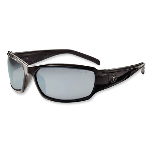 Ergodyne Skullerz Thor Safety Glasses Black Nylon Impact Frame Silver Mirror Polycarbonate Lens