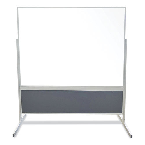 Ghent Double-sided Magnetic Porcelain Whiteboard Caramel Vinyl Tackboard W/aluminum Frame 50.5x72.88