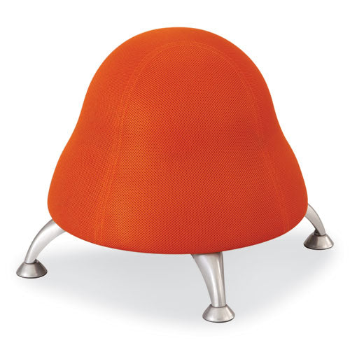 Safco Runtz Ball Chair Backless Supports Up To 250 Lb Orange Fabric Seat Silver Base