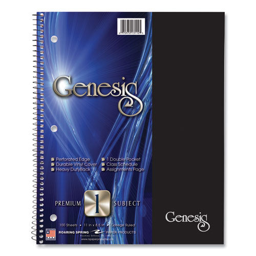 Roaring Spring Genesis Notebook 1-subject Medium/college Rule Randomly Asst Cover Color (100) 11x9 Sheets 12/ct Ships In 4-6 Bus Days