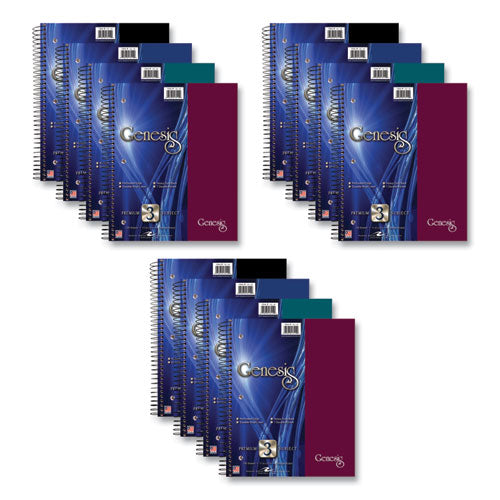 Roaring Spring Genesis Notebook 3-subject Medium/college Rule Randomly Asst Cover Color (150) 11x9 Sheets 12/ct Ships In 4-6 Bus Days