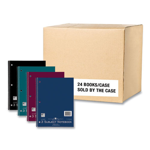 Roaring Spring Subject Wirebound Notebook 3-subject Medium/college Rule Asst Cover (120) 10.5x8 Sheets 24/ct Ships In 4-6 Bus Days