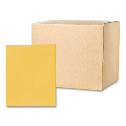 Roaring Spring Pocket Folder 0.5" Capacity 11x8.5 Gold 25/box 10 Boxes/Case