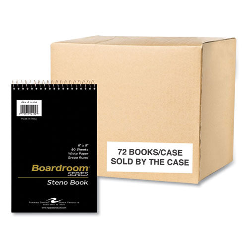 Roaring Spring Boardroom Series Steno Pad Gregg Rule Brown Cover 80 White 6x9 Sheets 72 Pads/Case