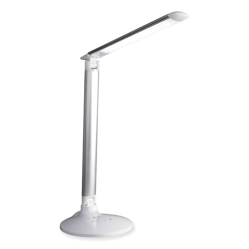 OttLite Wellness Series Command Led Desk Lamp With Voice Assistant 17.75" To 29" High Silver
