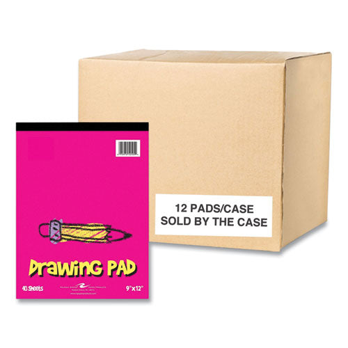 Roaring Spring Kids Drawing Pad 40 White 9x12 Sheets 12/Case